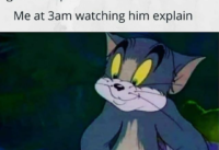 cant sleep memes 69 54 Can't Sleep Memes: Insomnia Can Be Funny Tom from Tom and Jerry cartoon looking at a screen with his hands on his hips. He looks very interested and intrigued by what he is observing. The text above him says "Scientist: Explaining importance of good sleep." Then below that it says: "Me at 3am watching him explain"